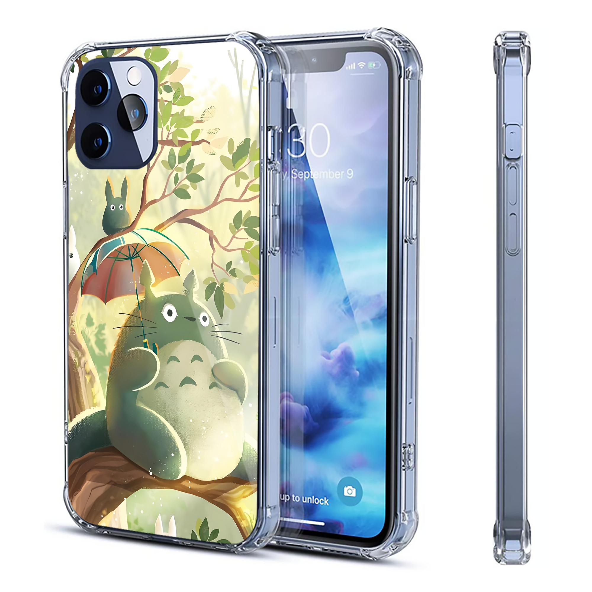 （画像用） となりのトトロ 草壁メイ 草壁サツキ My Neighbor Totoro Satsuki Kusakabe Mei Kusakabe 【iPhone 12シリーズ対応】透明スマホケース（クリアソフトケース）